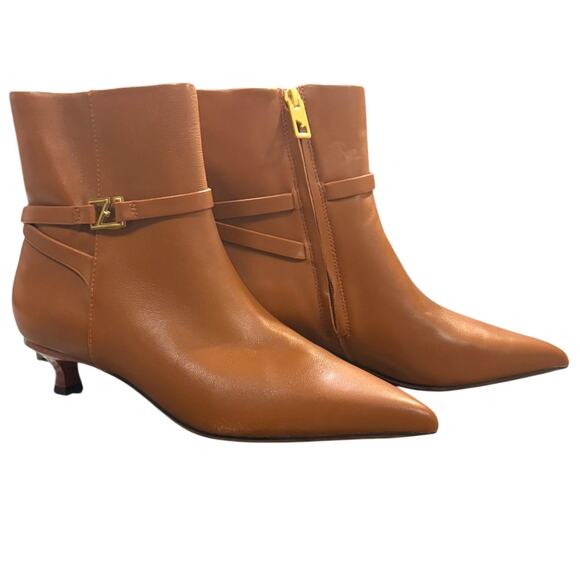 Franco Sarto L-Marnie Brown Leather Booties - US 7.5 - Picture 2 of 9